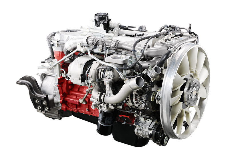 Turbocharged and intercooled Hino J08 VB engine - 260hp 660lb-ft torque